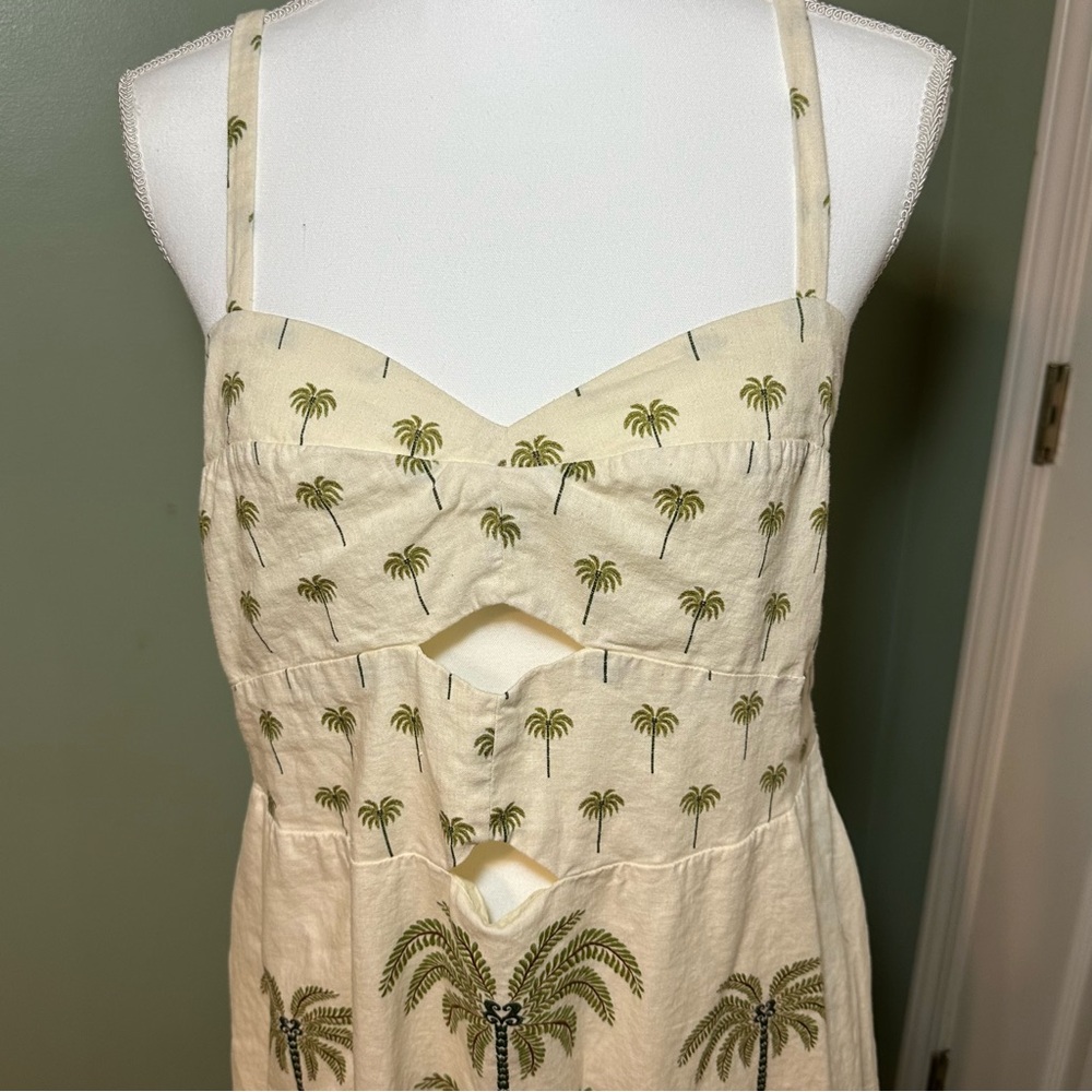 ANTHROPOLOGIE Farm Rio Sleeveless Ruffle-Hem Maxi Dress Womens Large-See desc. - Picture 3 of 13